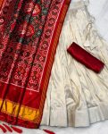 TRADITIONAL SILK DIGITAL PRINTED BLOUSE AND SAREE WITH PLAIN STITCHED LEHENGA FESTIVE WEAR WHOLESALE PRICE ETHNIC GARMENT (2)