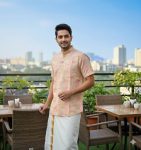 TRADITONAL RUBI COTTON DIGITAL PRINT WORK SHIRT WITH DHOTI YELLOW