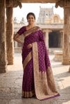 TRENDING BANARASI JARI SILK GOLDEN ZARI BUTTI WEAVES WORK SAREE WITH UNSTITCHED BLOUSE FESTIVE WEAR WHOLESALE PRICE ETHNIC GARMENT (4)