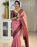 TRENDING BANARASI LICHI SILK JACQUARD WORK SAREE WITH UNSTITCHED BLOUSE FESTIVE WEAR WHOLESALE PRICE ETHNIC GARMENT (27)