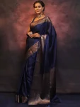 TRENDING BANARASI LICHI SILK JACQUARD WORK SAREE WITH UNSTITCHED BLOUSE FESTIVE WEAR WHOLESALE PRICE ETHNIC GARMENT (11)