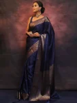 TRENDING BANARASI LICHI SILK JACQUARD WORK SAREE WITH UNSTITCHED BLOUSE FESTIVE WEAR WHOLESALE PRICE ETHNIC GARMENT (11)