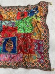 TRENDING CHINON SILK KALAMKARI PRINTED WITH REAL MIRROR ,HAND EMBROIDERY WITH PIPING WORK SAREE WITH UNSTITCHED BLOUSE PARTY WEAR WHOLESALE PRICE ETHNIC GARMENT (7)