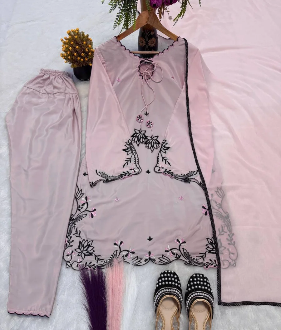 TRENDING CREPE SILK MULTI COTTON DAGHA EMBROIDERY WORK TOP PATIYALA WITH DUPATTA FESTIVE WEAR WHOLESALE PRICE ETHNIC GARMENT (7)