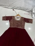 TRENDING FAUX BLOOMING EMBROIDERY ZARI SEQUENCE WORK GOWN FESTIVE WEAR WHOLESALE PRICE ETHNIC GARMENT (3)