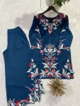 TRENDING FRENCH CREPE EMBROIDERY AND CUT WORK CO-ORD SET CASUAL WEAR WHOLESALE PRICE ETHNIC GARMENT (2)