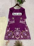 TRENDING FRENCH CREPE EMBROIDERY WORK TOP PATIYALA WITH DUPATTA FESTIVE WEAR WHOLESALE PRICE ETHNIC GARMENT (3)