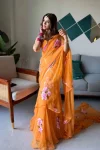 TRENDING GEORGETTE DIGITAL PRINT WORK LEHENGA SAREE WITH STITCHED BLOUSE AND ATTACHED DUPATTA FESTIVE WEAR WHOLESALE PRICE ETHNIC GARMENT (4)