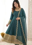 TRENDING NATURAL CREPE SEQUENCE AND CODING EMBROIDERY WORK GOWN BOTTOM WITH DUPATTA FESTIVE WEAR WHOLESALE PRICE ETHNIC GARMENT (2)
