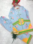 TRENDING POLY COTTON NATURAL DIGITAL PRINT WORK CO-ORD SET CASUAL WEAR WHOLESALE PRICE ETHNIC GARMENT (3)