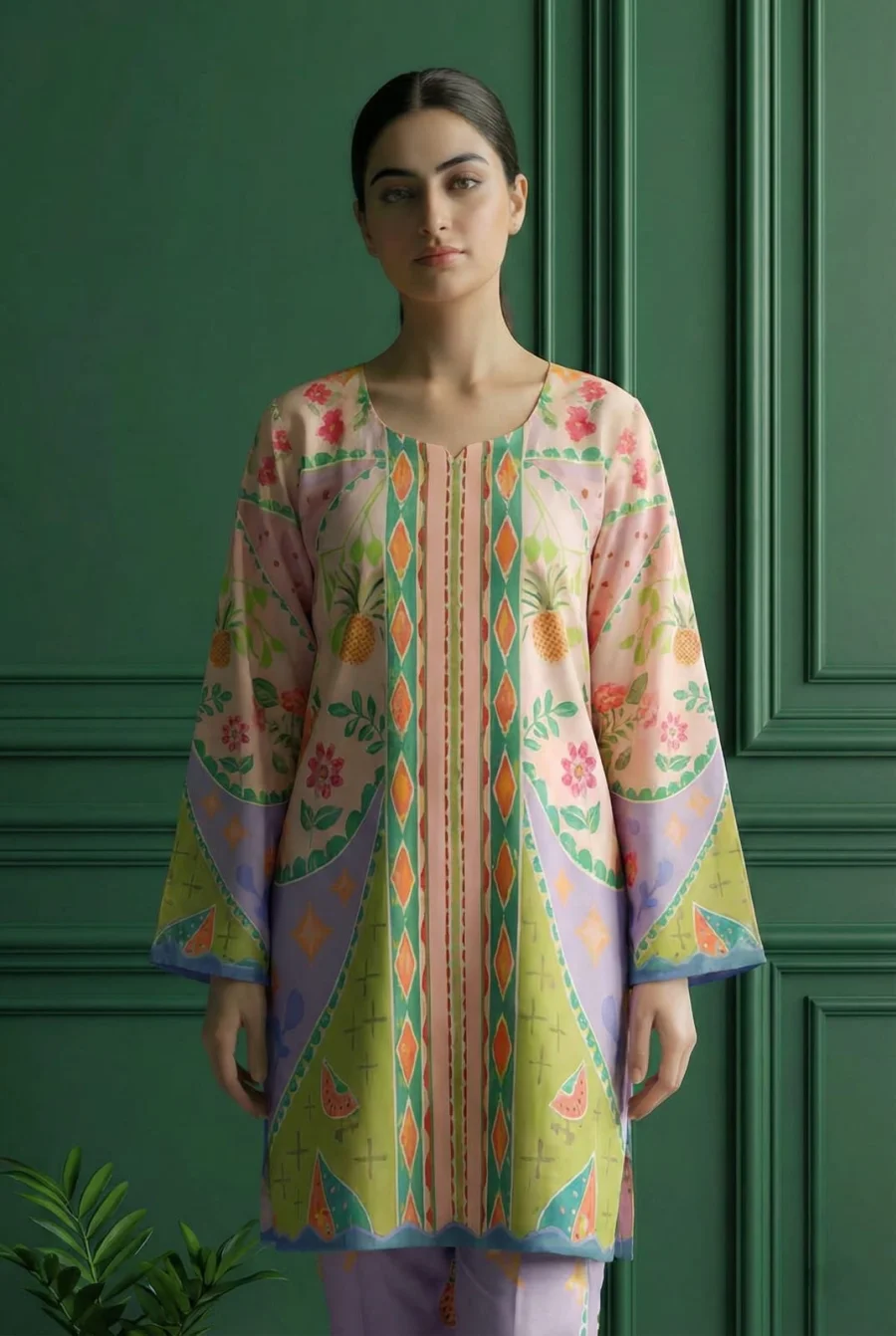 TRENDING POLY COTTON NATURAL DIGITAL PRINT WORK CO-ORD SET DAILY WEAR WHOLESALE PRICE ETHNIC GARMENT (3)
