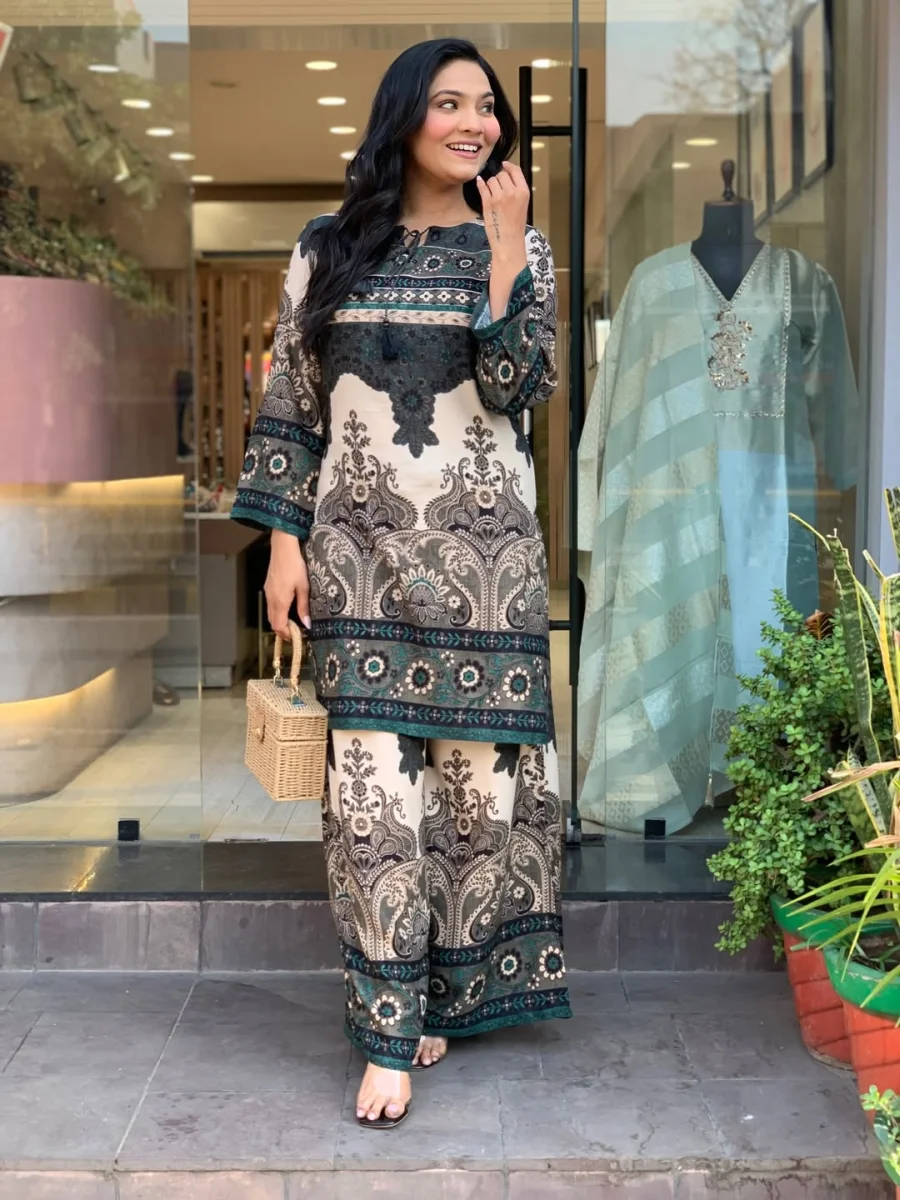 TRENDING RAYON DIGITAL PRINT WORK CO-ORD SET BLACK DAILY WEAR WHOLESALE PRICE ETHNIC GARMENT (3)