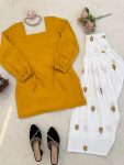 TRENDING RAYON PLAIN TOP WITH THREAD WORK PATIYALA DAILY WEAR WHOLESALE PRICE ETHNIC GARMENT (3)