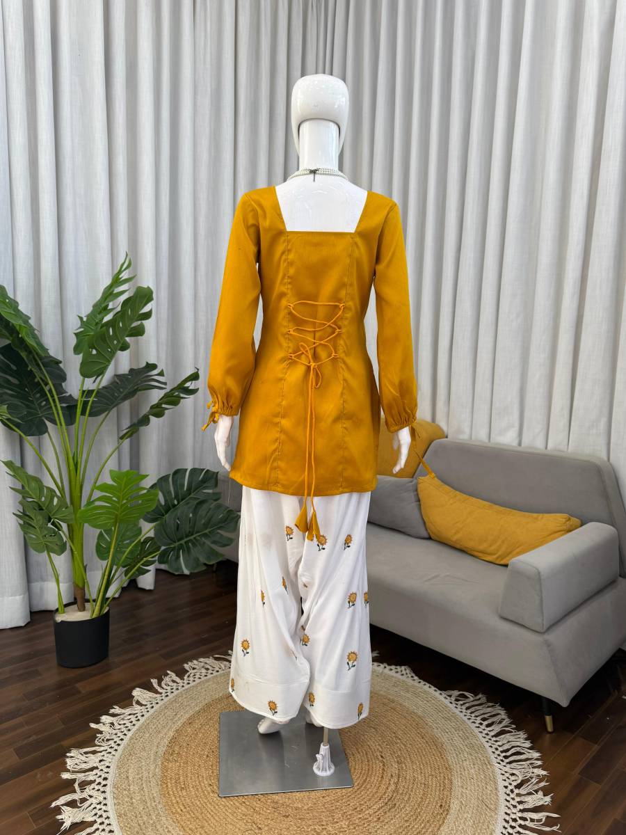 TRENDING RAYON PLAIN TOP WITH THREAD WORK PATIYALA DAILY WEAR WHOLESALE PRICE ETHNIC GARMENT (6)