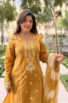 TRENDING ROMAN SILK EMBROIDERY WITH SCHIFLI LACE WORKTOP BOTTOM WITH DUPATTA FESTIVE WEAR WHOLESALE PRICE ETHNIC GARMENT (3)