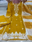 TRENDING ROMAN SILK EMBROIDERY WITH SCHIFLI LACE WORKTOP BOTTOM WITH DUPATTA FESTIVE WEAR WHOLESALE PRICE ETHNIC GARMENT (3)