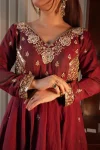 TRENDING VICHITRA BEADS SEQUENCE EMBROIDERY WORK GOWN BOTTOM WITH DUPATTA FESTIVE WEAR WHOLESALE PRICE ETHNIC GARMENT (2)