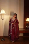 TRENDING VICHITRA BEADS SEQUENCE EMBROIDERY WORK GOWN BOTTOM WITH DUPATTA FESTIVE WEAR WHOLESALE PRICE ETHNIC GARMENT (2)