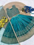 10FANCY CHINON SILK SEQUENCE EMBROIDERY WORK KID’S LEHENGA CHOLI WITH DUPATTA FESTIVE WEAR WHOLESALE PRICE ETHNIC GARMENT (2)