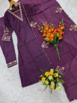 10MODERN CHANDERI SILK SEQUENCE EMBROIDERY WORK TOP BOTTOM WITH DUPATTA FESTIVE WEAR WHOLESALE PRICE ETHNIC GARMENT (6)