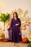 10MODERN CHANDERI SILK SEQUENCE EMBROIDERY WORK TOP BOTTOM WITH DUPATTA FESTIVE WEAR WHOLESALE PRICE ETHNIC GARMENT (6)