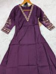 10MODERN CHANDERI SILK SEQUENCE EMBROIDERY WORK TOP BOTTOM WITH DUPATTA FESTIVE WEAR WHOLESALE PRICE ETHNIC GARMENT (6)