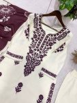 12MODERN RAYON SLUB EMBROIDERY WORK TOP PALAZZO WITH DUPATTA CASUAL WEAR WHOLESALE PRICE ETHNIC GARMENT (11)