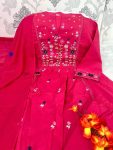 12NEW ARRIVAL COTTON EMBROIDERY WORK TOP BOTTOM WITH DUPATTA FESTIVE WEAR WHOLESALE PRICE ETHNIC GARMENT (23)