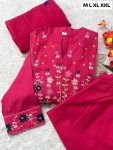 12NEW ARRIVAL COTTON EMBROIDERY WORK TOP BOTTOM WITH DUPATTA FESTIVE WEAR WHOLESALE PRICE ETHNIC GARMENT (23)