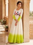 12RICH LOOK GEORGETTE EMBROIDERY WOOLEN THREAD WORK GOWN FESTIVE WEAR WHOLESALE PRICE ETHNIC GARMENT (28)
