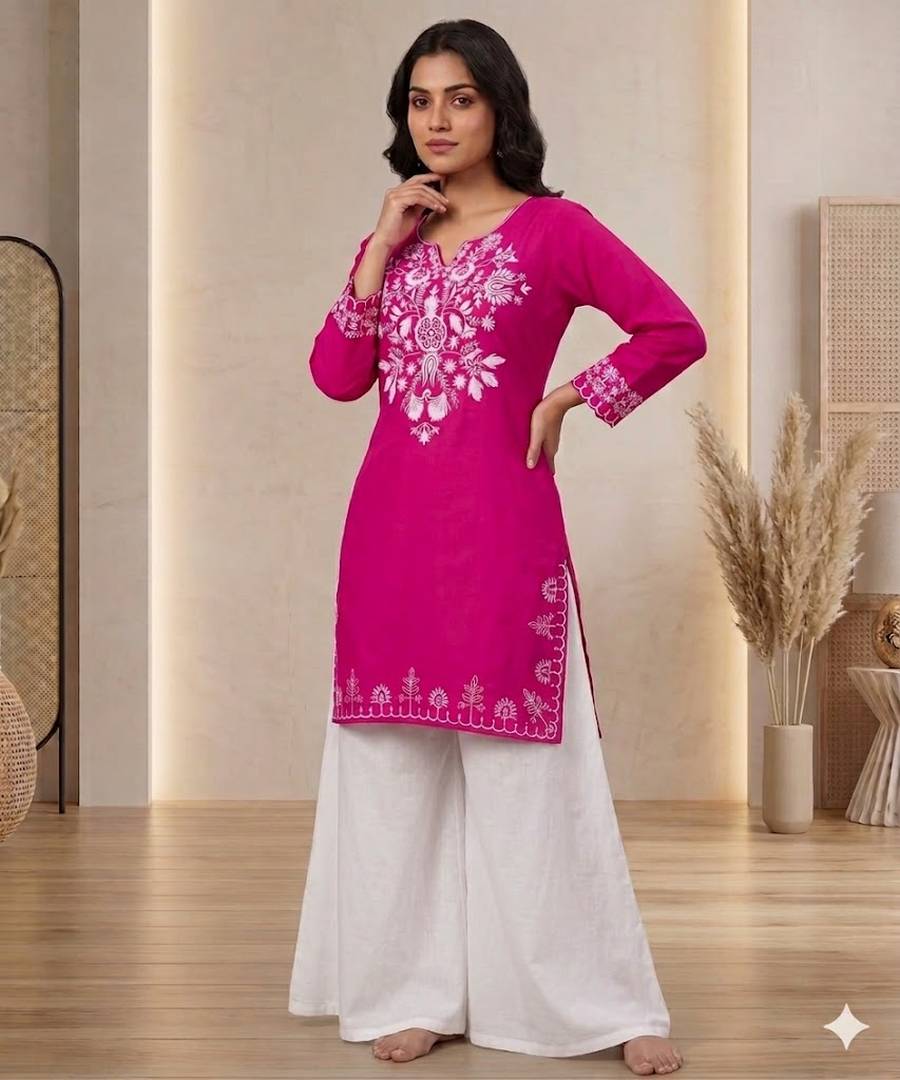 13MODERN RAYON EMBROIDERY WORK TOP PALAZZO WITH DUPATTA OFFICE WEAR WHOLESALE PRICE ETHNIC GARMENT (7)