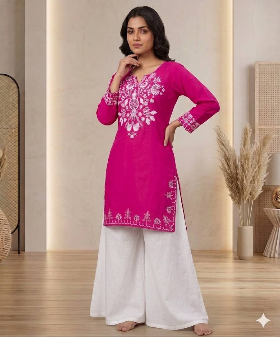 13MODERN RAYON EMBROIDERY WORK TOP PALAZZO WITH DUPATTA OFFICE WEAR WHOLESALE PRICE ETHNIC GARMENT (8)