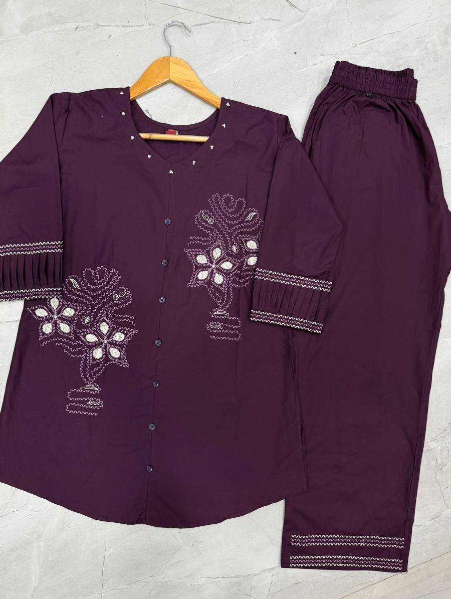 13RICH LOOK COTTON MULTI EMBROIDERY THREAD WORK CO-ORD SET CASUAL WEAR WHOLESALE PRICE ETHNIC GARMENT (8)