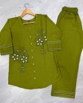 14RICH LOOK COTTON MULTI EMBROIDERY THREAD WORK CO-ORD SET CASUAL WEAR WHOLESALE PRICE ETHNIC GARMENT (24)