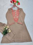 15RICH LOOK FRENCH CREPE EMBROIDERY WORK TOP PENT SET FESTIVE WEAR WHOLESALE PRICE ETHNIC GARMENT (19)