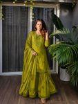 16DESIGNER RAYON THREAD EMBROIDERY WORK TOP SHARARA WITH DUPATTA WEDDING WEAR WHOLESALE PRICE ETHNIC GARMENT (16)