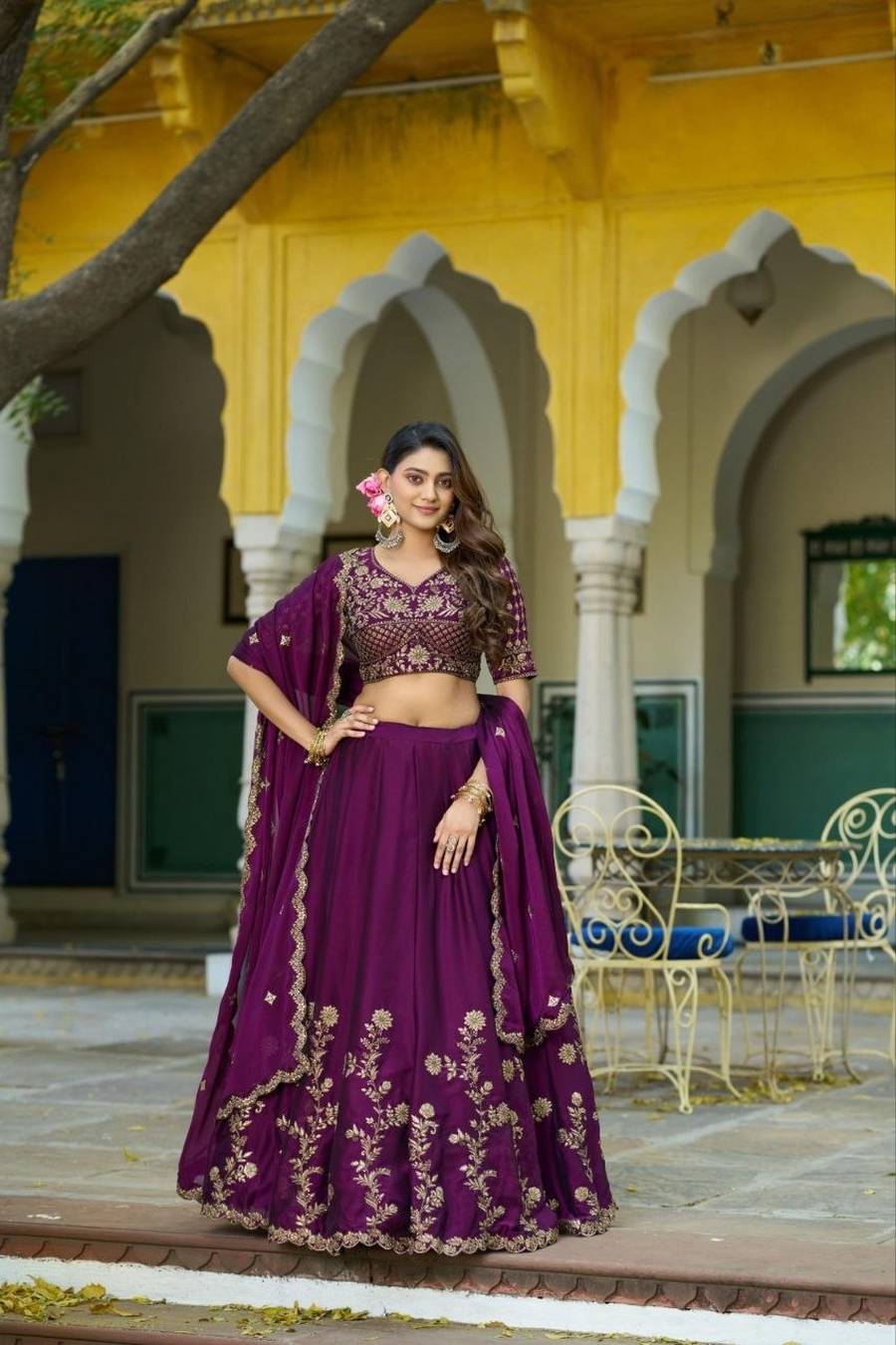 16DESIGNER VICHITRA SILK SEQUENCE AND THREAD EMBROIDERY WORK LEHENGA CHOLI WITH DUPATTA WEDDING WEAR WHOLESALE PRICE ETHNIC GARMENT (6)