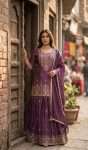 16MODERN CHINON SILK EMBROIDERY 5 MM SEQUENCE WORK TOP LEHENGA WITH DUPATTA WEDDING WEAR WHOLESALE PRICE ETHNIC GARMENT (8)