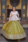 16MODERN JACQUARD EMBROIDERED SEQUENCE WORK TOP LEHENGA WEDDING WEAR WHOLESALE PRICE ETHNIC GARMENT (10)