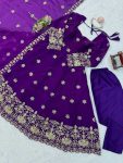 18DESIGNER FENDY SILK THREAD AND 3MM AND 9MM SEQUENCE WORK GOWN BOTTOM WITH DUPATTA WEDDING WEAR WHOLESALE PRICE ETHNIC GARMENT (45)