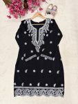 18FANCY FRENCH CREPE SILK THREAD EMBROIDERY WORK KURTI PALAZZO SET OFFICE WEAR WHOLESALE PRICE ETHNIC GARMENT (34)
