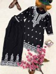18FANCY FRENCH CREPE SILK THREAD EMBROIDERY WORK KURTI PALAZZO SET OFFICE WEAR WHOLESALE PRICE ETHNIC GARMENT (34)