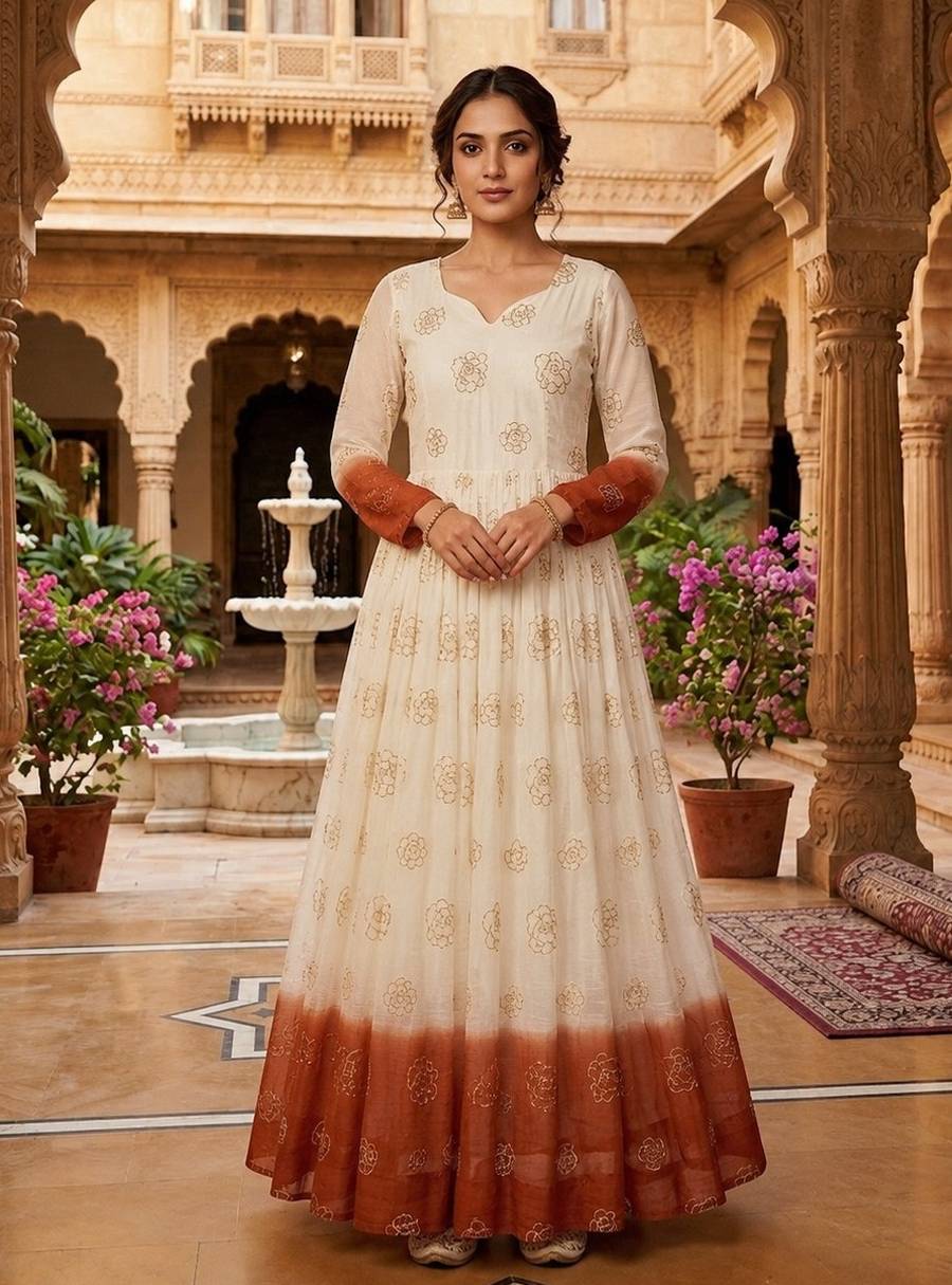 1ATTARACTIVE SHADED CRUNCHY PIPE SEQUENCE EMBROIDERY WORK GOWN FESTIVE WEAR WHOLESALE PRICE ETHNIC GARMENT (15)
