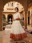 1ATTARACTIVE SHADED CRUNCHY PIPE SEQUENCE EMBROIDERY WORK GOWN FESTIVE WEAR WHOLESALE PRICE ETHNIC GARMENT (15)