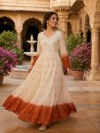 1ATTARACTIVE SHADED CRUNCHY PIPE SEQUENCE EMBROIDERY WORK GOWN FESTIVE WEAR WHOLESALE PRICE ETHNIC GARMENT (15)