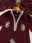 1ATTRACTIVE ROMAN SILK EMBROIDERY WORK TOP BOTTOM WITH DUPATTA FESTIVE WEAR WHOLESALE PRICE ETHNIC GARMENT (11)