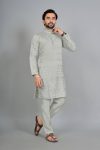 1DESIGNER COTTON SILK EMBROIDERY WORK MEN’S KURTA WEDDING WEAR WHOLESALE PRICE ETHNIC GARMENT (11)