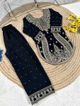 1DESIGNER GEORGETTE EMBROIDERY WITH MOTI WORK KID’S TOP BOTTOM WITH DUPATTA FESTIVE WEAR WHOLESALE PRICE ETHNIC GARMENT (24)