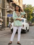1FANCY COTTON EMBROIDERY WORK TOP DAILY WEAR WHOLESALE PRICE ETHNIC GARMENT (7)