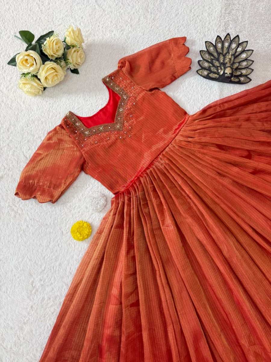 1FANCY KOTA TISSUE SILK MAGGAM HAND WORK GOWN FESTIVE WEAR WHOLESALE PRICE ETHNIC GARMENT (6)